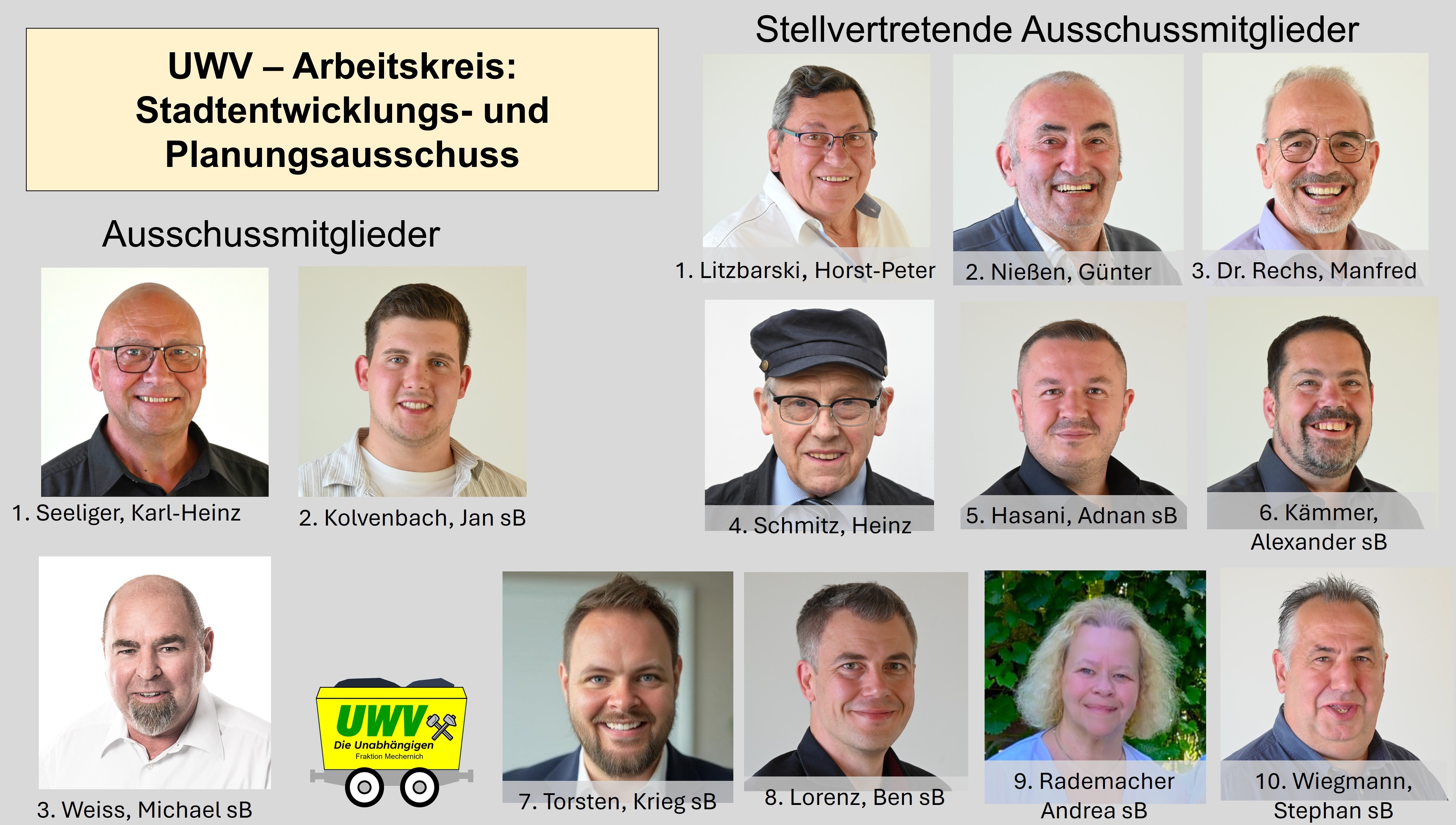 UWV - Stadtentwicklungs- und Planungsausschuss